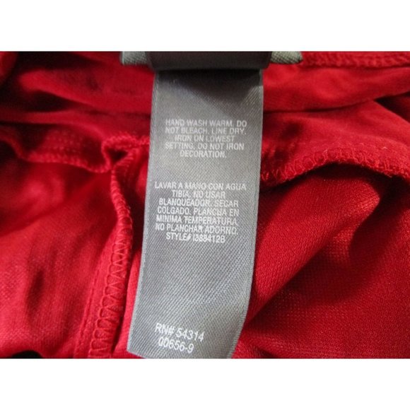 Bisou Bisou Michele Bohbot Beaded Accent Chiffon Overlay Red Cocktail Dress Sz 8 - Picture 16 of 16